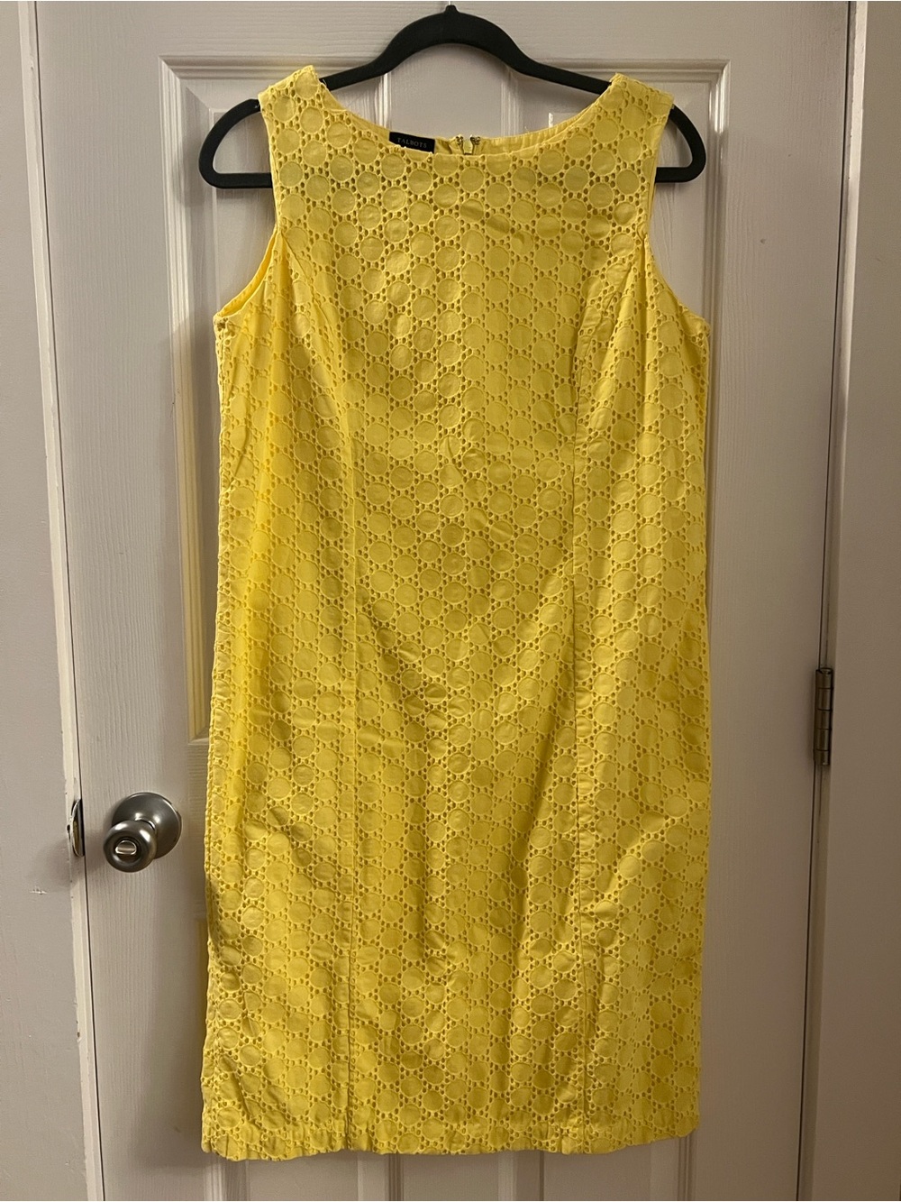 Talbots Yellow Eyelet Sleeveless Dress
